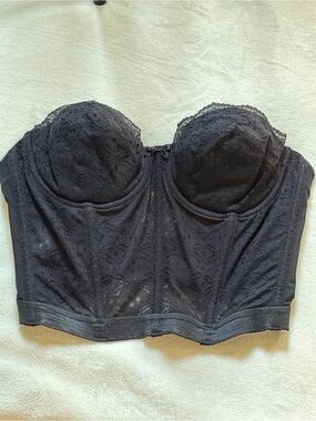 Vintage Black Lace Bustier Corset Top